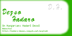 dezso hadaro business card