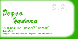 dezso hadaro business card